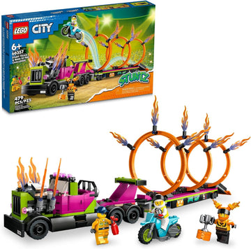 Lego City Stuntz Stunt Truck and Ring of Fire Challenge 60357 with 479pcs